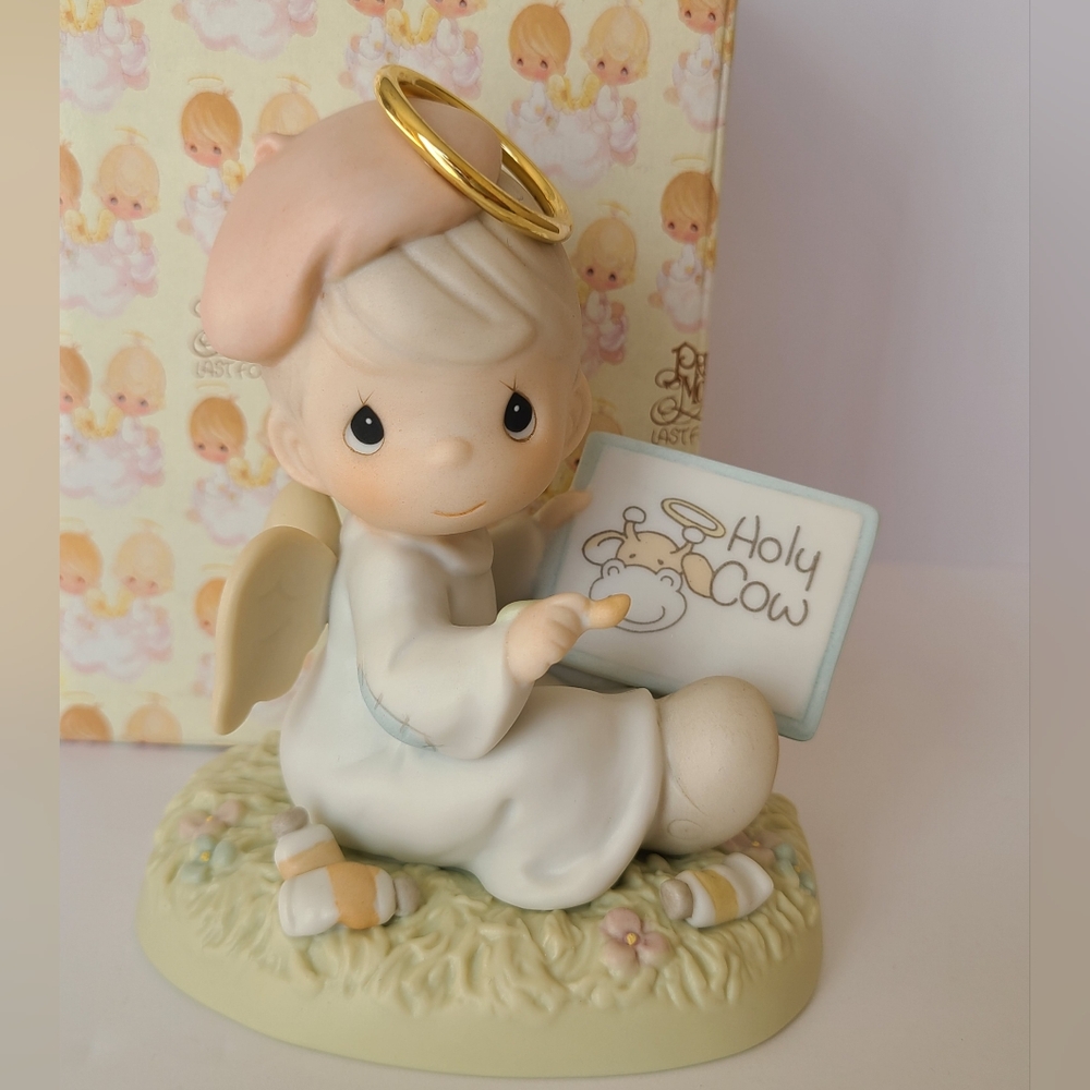 Vintage Precious Moments Angel Love Boy Porcelain Collectible Figurine